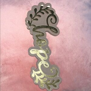 Gold and Gray Hope Wall Decor